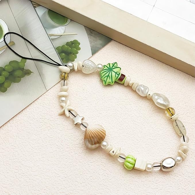 Beaded Camera Wrist Strap Cute Digital Camera Charm Lanyard Phone Chain Keychain Beaded Phone Lanyard Bag Charm