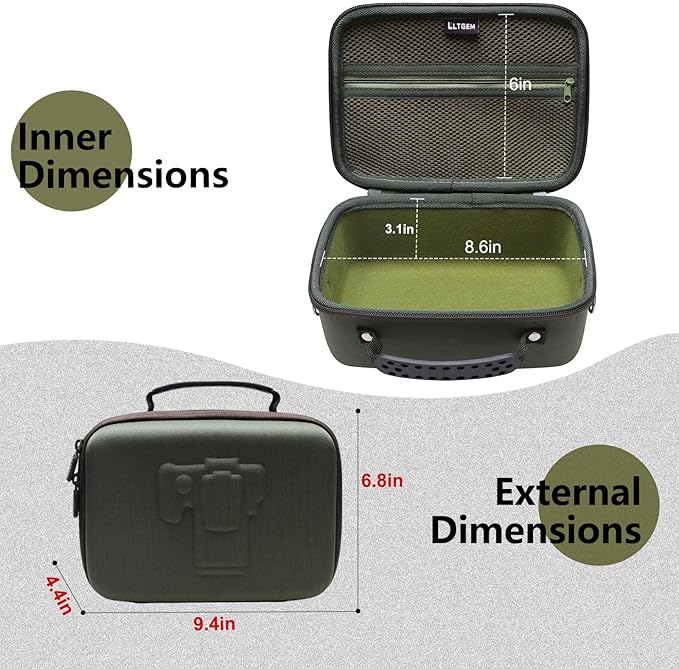 Camera Case Compatible with Canon EOS Rebel T7/R50/R6 Mark II/R100/R50 V/T6/R8/R10/R5 Mark II/RP/R7/5D Mark IV/SL3/R5/T100 DSLR SLR Camera, Len and Tripod with 4 Dividers and Shoulder Strap, Green