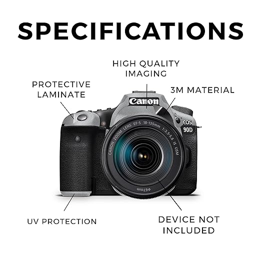 Glossy Glitter Camera Skin Compatible with Canon EOS 90D Camera (2019) - Solid Gray - Premium 3M Vinyl Protective Wrap Decal Cover - Easy to Apply | Crafted in The USA by MightySkins
