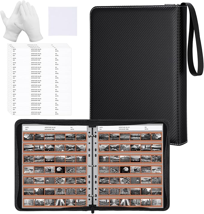 35mm Film Holder 135-7, Pack of 30 Acid Free Film Negative Sleeves & Acid Free Film Negative Storage Kit