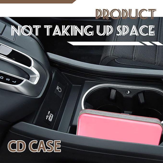 CD Case DVD Storage,100 Capacity DVD Cases Holder CD Storage Case Holders Plastic CD DVD Disc Case Storage Wallet Binder for Car Home Office Travel (1P Pink)