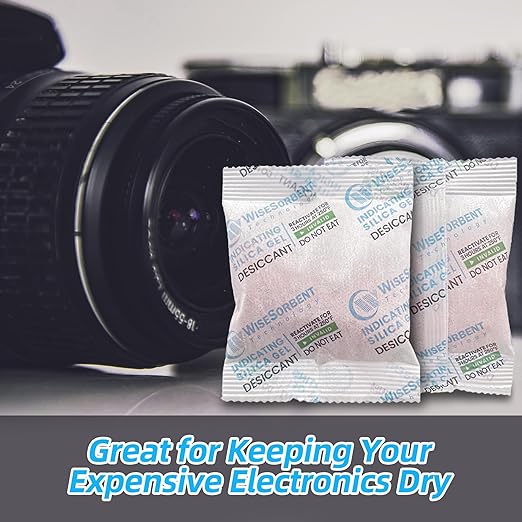30pcs 20g Silica Gel Packets, Indicating Deisiccant Packs, Rechargeable Deisccant Moisture Absorbers for Storage