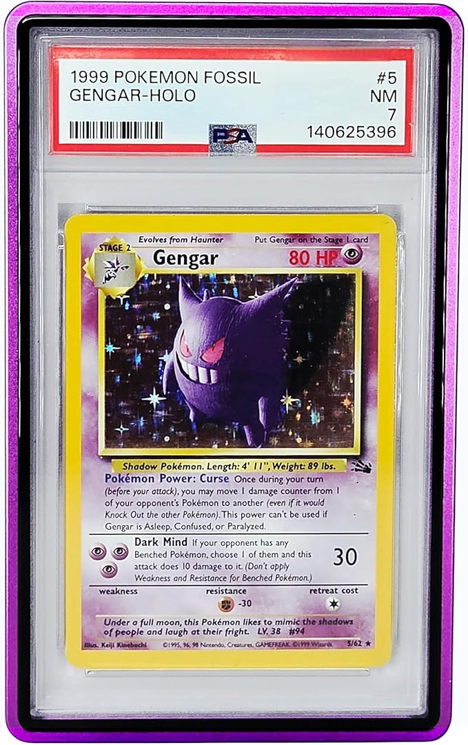Metal PSA Slab Bumper Case UV Resistant- Safeguard Stackable Magnetic Aluminum Metal Case For Graded Cards (Purple)