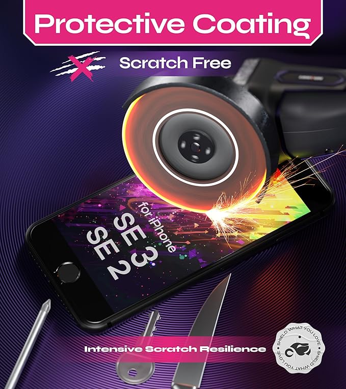 Defenslim Screen Protector for iPhone SE 3 / SE 2 (2Pack), Easy Auto-Align Install Kit, 4.7" Tempered Glass, 9H Hardness, Ultra HD Clear, Case Friendly, EasyShield