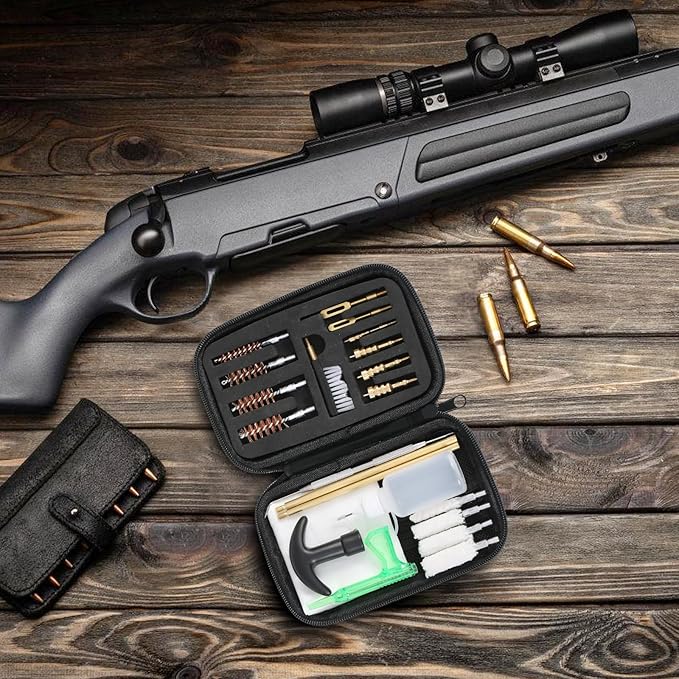 Universal Handgun Cleaning Kit for .22 .357/.38/9mm .40 .45 Caliber Pistol Gun Brush Tools Gun Accessories,Gifts for Gun Owners