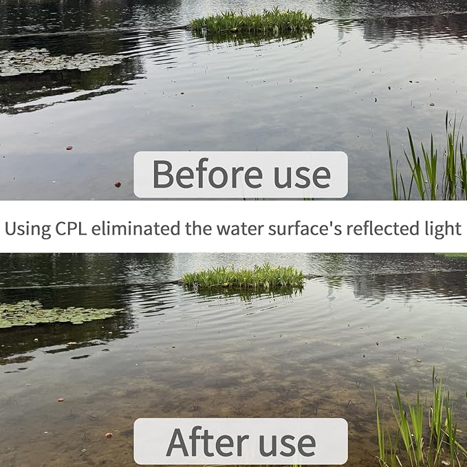 52MM CPL Filter for Phone Camera Lens Filter Kit,Circular Polarizer Polarizing Filter,Compatible with iPhone17 16 15 14 13 12 11