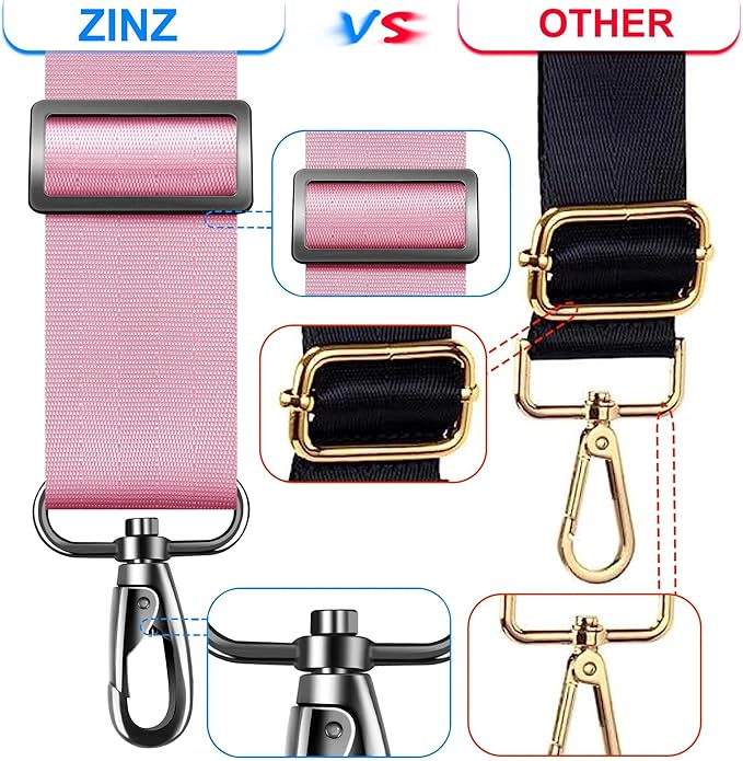 60 Inch Shoulder Strap, Ultra-Thick and Padded with Metal Swivel Hooks for Laptop Messenger and Crossbody Canvas Bags