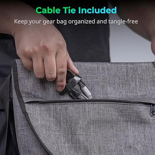 SMALLRIG USB4 40Gbps USB-C Cable, 240W Fast Charging & 8K@60Hz Video & 40Gbps Data Transfer, 35cm/13.8in Straight to Straight Connectors with Cable Tie, for MacBook for iPad Pro for iPhone - 5073