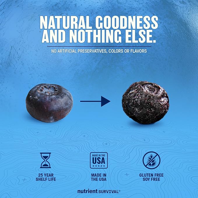 Freeze-Dried Blueberries - #10 Can | 25-Year Shelf Life | Emergency Food