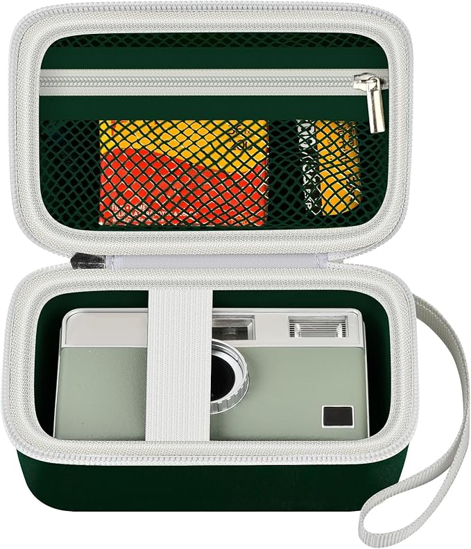 Grapsa Digital Camera Case Compatible with KODAK EKTAR H35 H35N Half Frame Film Camera, Storage Holder Organizer for Kodak Ultra F9 M35 M38 Paper Shoot kamera, 35mm Film Rolls (Box Only) - Dark Green