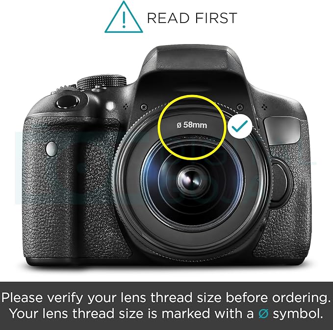 Altura Photo 58MM Tulip Flower Lens Hood for Canon EOS 77D 80D 90D Rebel T8i T7 T7i T6i T6s T6 SL2 SL3 DSLR Cameras with Canon EF-S 18-55mm f/3.5-5.6 is Lens and Select Nikon Lenses