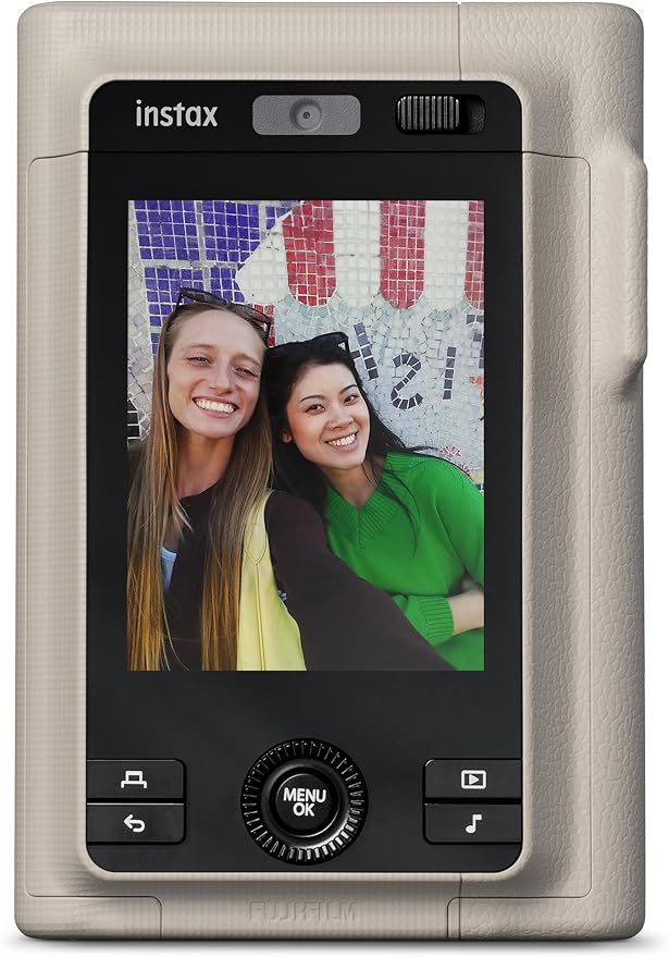 FUJIFILM instax mini LiPlay+ Hybrid Instant Camera - Sand Beige