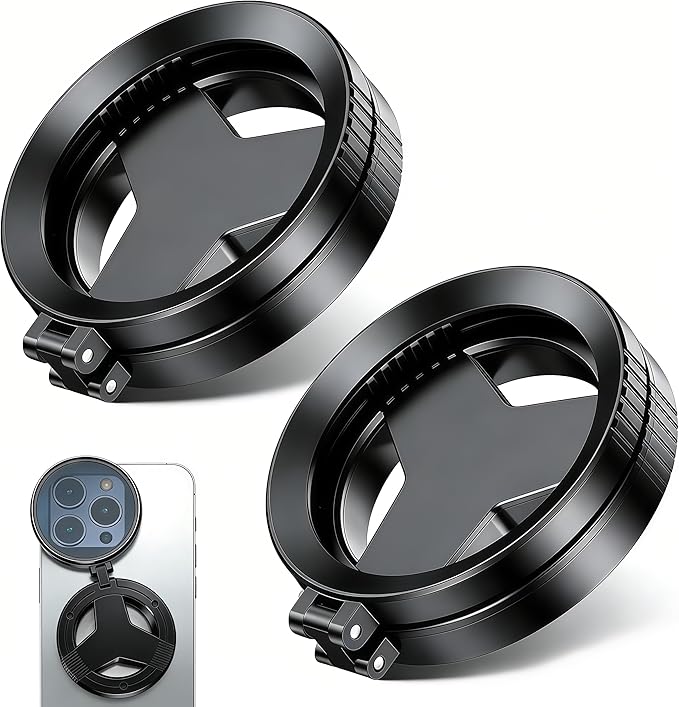 2026 New Anti-Glare Magnetic Phone Filter, 52mm Polarizing Lens Quick Mount for iPhone 16 15 14 13 12, Reduces Reflections & Enhances Colors for Glass & Product Photography (2 Pcs)