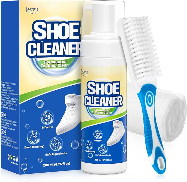 Shoe Cleaner, Sneaker Cleaner Kit with Brush and Towel, Deep Clean Shoe Cleaning Kit for White Shoes