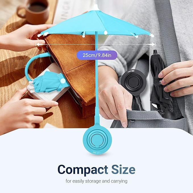 Magnetic Phone Umbrella for Sun,Outdoor Phone Sun Shade Shield with Flexible Angle Design & Rotatable Phone Ring,Umbrella for iPhone 17 Air 16 15 14 13 Pro Max,Mag-Safe Case &All Phone Anti-Glare BLUE