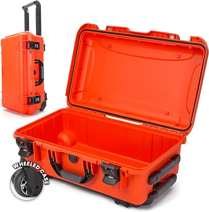 NANUK 935 Hard Case – Waterproof Equipment Case with Wheels, 22” x 14” x 9” – Dustproof and Impact Resistant, Airline Carry-On Approved – Orange