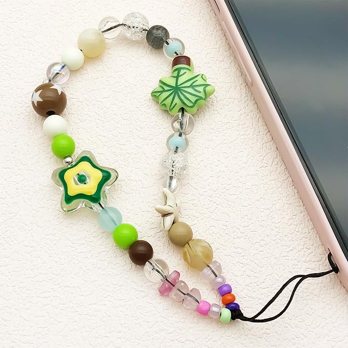 Beaded Camera Wrist Strap Cute Digital Camera Charm Lanyard Phone Chain Keychain Beaded Phone Lanyard Bag Charm