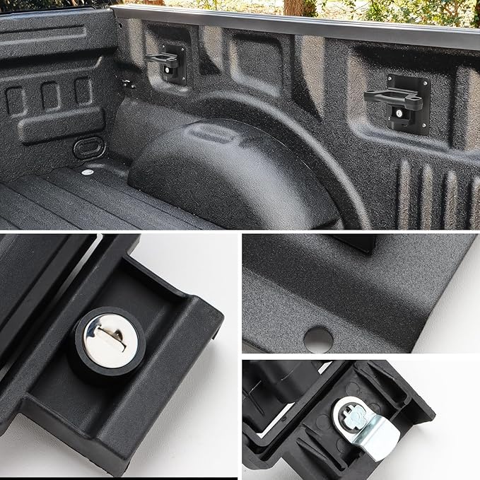 auovo Boxlink Cleats 4 Pack Tie Down Anchors Fit for Ford F150/F250/F350 2015-2025 2026 Truck Bed Tie Down Anchors Replace# FL3Z-99000A64-B