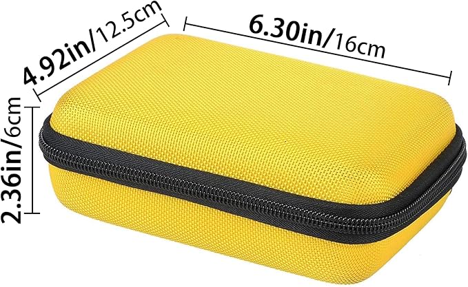 Aenllosi Hard Carrying Case for Kodak Mini Shot 3 Retro/Square Printer, Film Cartridge Holder (Case Only, Black & Yellow)