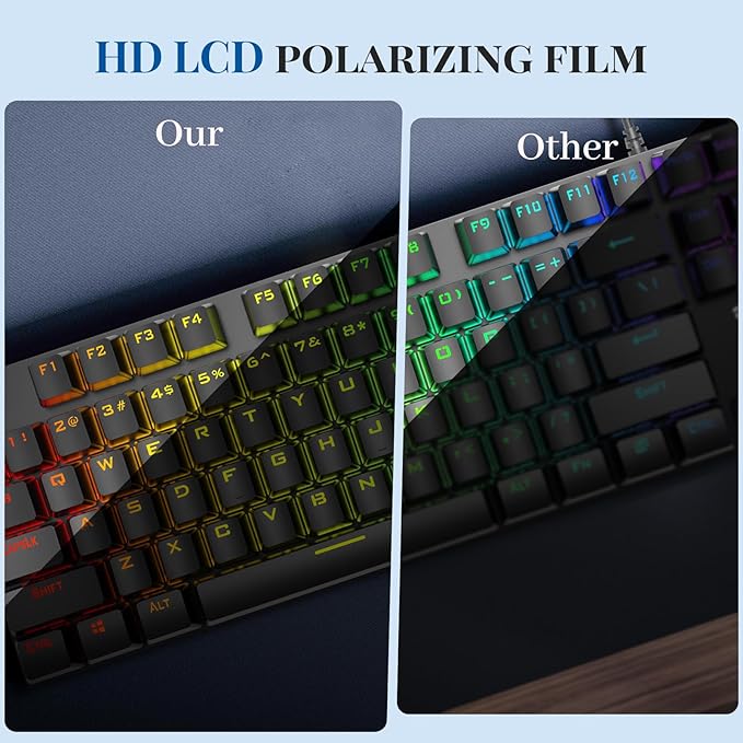 Polarized Film Sheets, Adhesive Polarizer,1 Piece Pack LCD Polarizing Film, with Cleaning Kit, Size 7.9 X 11.9 in, Suitable for LCD Screen Repair and Physics Education
