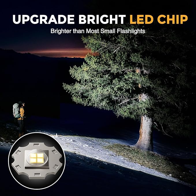 6 Pack Rechargeable Flashlights High Lumens, Brighter Small Flashlight Powerful Tactical Flashlights Rechargeable, Waterproof LED Flashlight with 3 Zoomable Modes for Camping Emergency