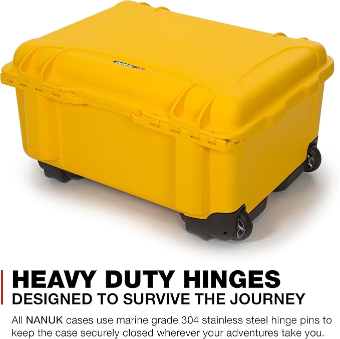 NANUK 950 Waterproof Hard Case with Wheels and Foam Insert - Yellow