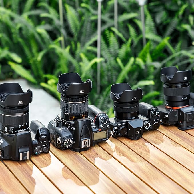 JJC 55mm Tulip Flower Lens Hood for Nikon D3400 D3500 D5600 D7500 with Kit Lens AF-P DX 18-55mm & for Sony A7IV A7 III A7 II A7 with FE 28-70mm, Compatible with a 55mm Filter/Lens Cap