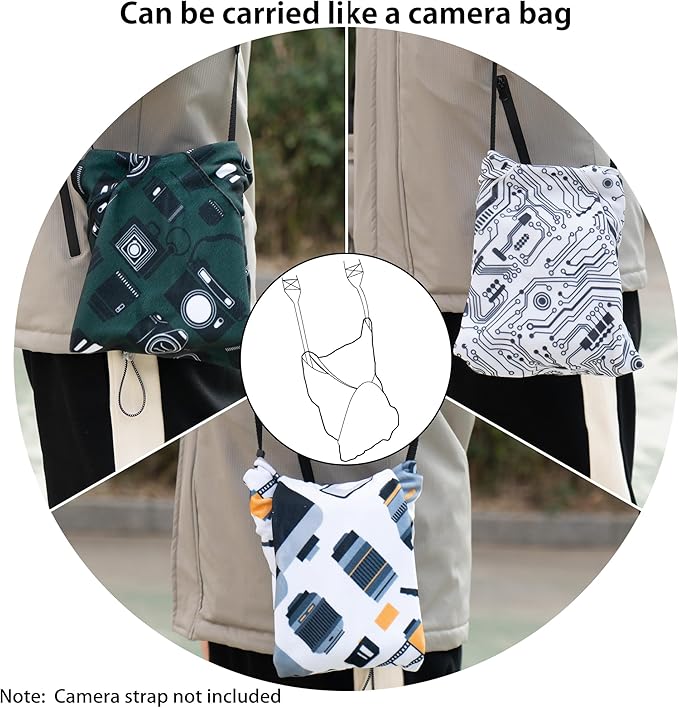 3pcs Pack Camera wrap, Protective Wrap, Magic Self-Adhesive Cloth, Anti-scratch Lens Camera Wrap, Folding, Washable, Lens pouches, Soft cloth with a sticky for camera