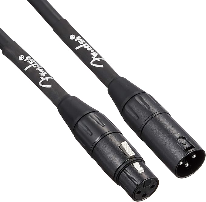 Fender Professional Series Microphone Cable, Guitar Cable, Guitar Accessories, XLR, Black, 25ft