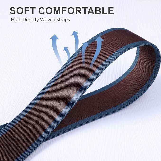Padwa Lifestyle Adjustable Camera Strap - 1.5" Top Layer Cowhide Head Camera Straps for Photographers, Cotton Adjustable Neck Shoulder & Crossbody Strap Quick Release for All Cameras and Binoculars