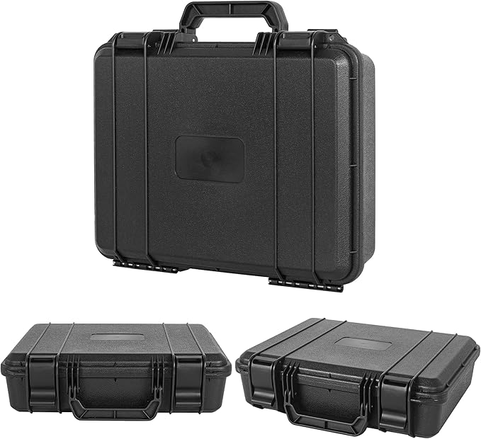 ITHWIU Protective Hard Case Shockproof Water-resistant with Customized DIY Foam Insert fit for Camera, etc, 14 X 11.5 X 3.7-Inch