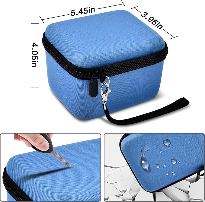 Vlogging Camera Case Compatible with Duluvulu/for TEBNGIHNM/for zheozeig/for Oiadek 4K Digital Cameras for Youtube. Vlog Camera Carrying Storage for Lens, Cable and Other Accessories - Blue