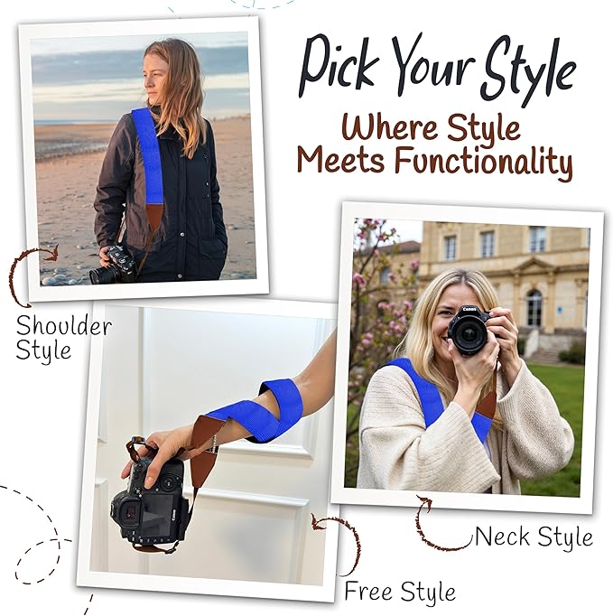 Art Tribute Camera Strap for All DSLR and Mirrorless Cameras. Add Your Name Or Initials Make It a Personalized Gift
