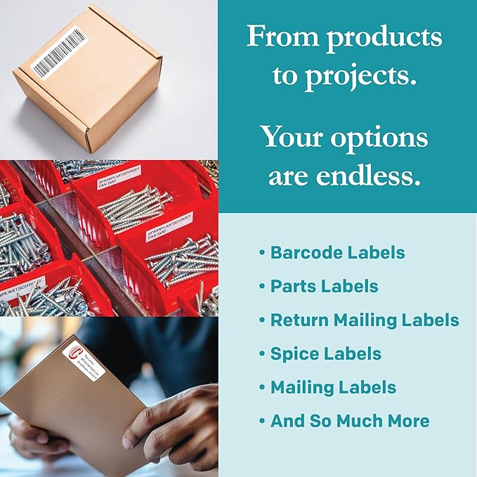 Premium Label Supply White Sticker Address Labels – 4" x 1.5" – Laser/Inkjet Compatible – (12 per Sheet), 1000 Sheets – 12,000 Total Adhesive Labels