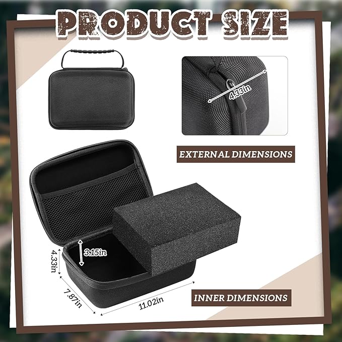 Relaxweex EVA Hard Case with Customizable Foam 11 x 7.8 x 4.3 Inch Protective EVA Carrying Case Shockproof Outdoor for Camera, Digital Products, Electronic Instruments with Knife, Black