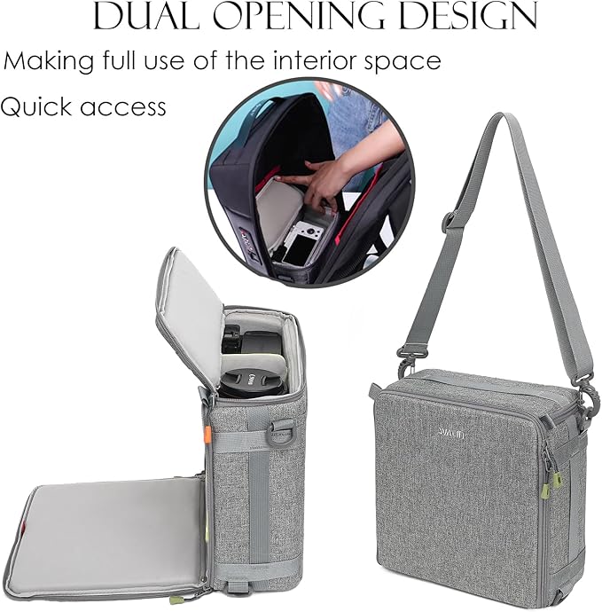 Camera Insert Bag,Shockproof &Pressure-proof Dual Opening Padded Camera Lens Cube Case Backpack,Digital DSLR SLR Mirrorless Cameras Storage for Canon,Nikon,Sony,Panasonic(XS Gray)