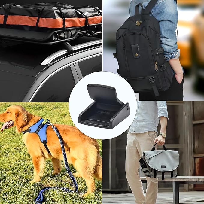 CooBigo 5pcs Webbing Cam Buckles Plastic Black Toggle Clip Backpack Straps