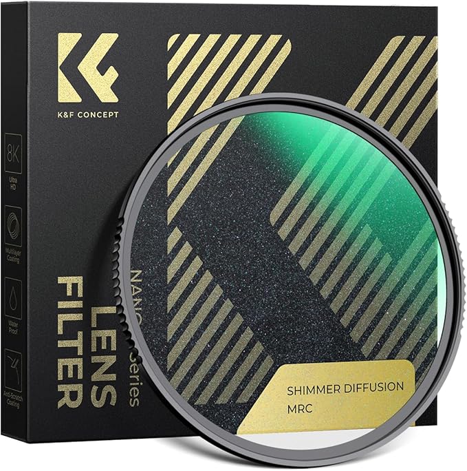 K&F CONCEPT 67mm Shimmer Diffusion 1 Filter Glimmer Glass Effect Filter with 28 Multi-Coatings for Camera Lenses (Nano-X Series)