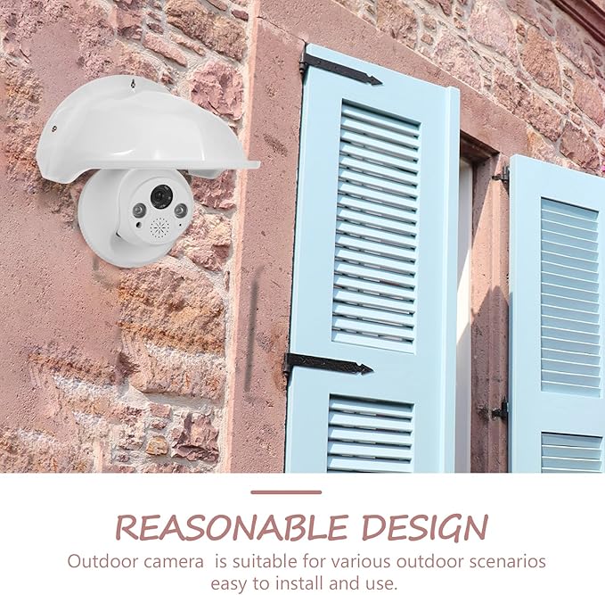 UKCOCO Outdoor Rain Cover for Security Cameras - Waterproof Protective for Sun and Rain - Easy Installation for Various Outdoor Scenarios