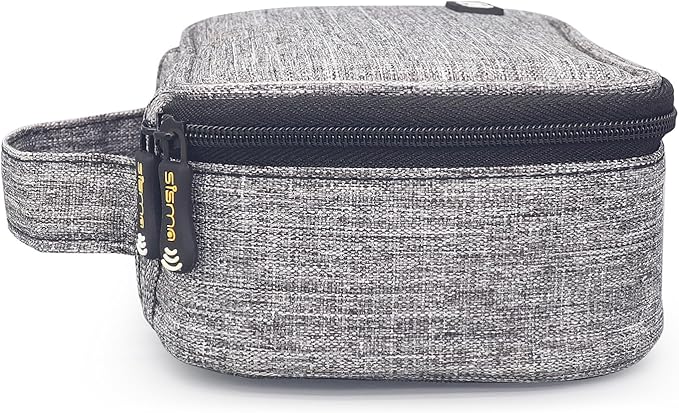 sisma Travel Electronics Organizer Small Carrying Case for Cables Phone Chargers USB Plugs Power Cords Earbuds Adapter Tech Accessories Pouch -Grey