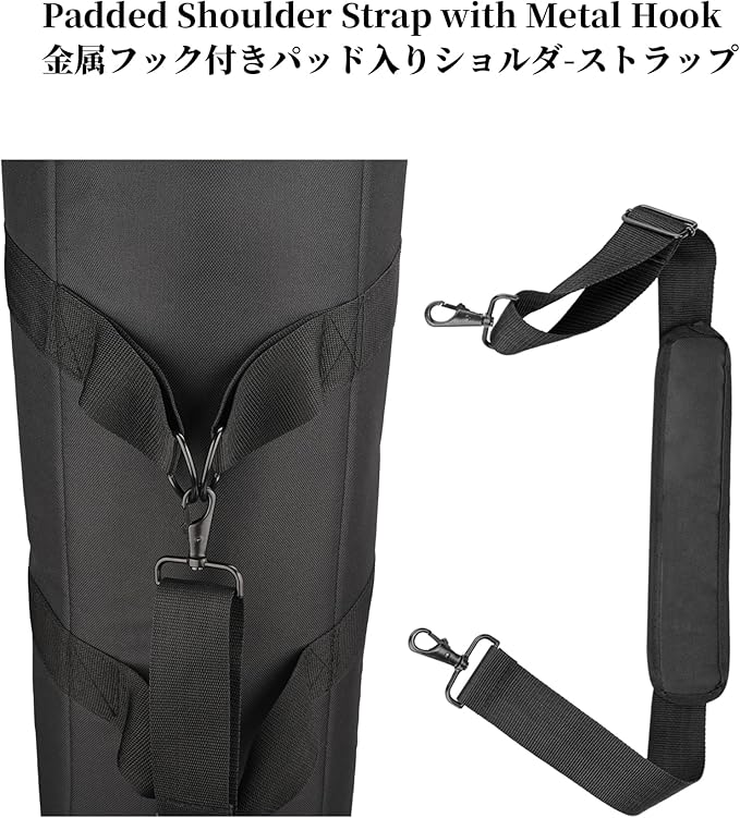 MagicLine Tripod Case, 31.5x7 in Heavy Duty Tripod Bag with Shoulder Strap and Handle, All Padded Carrying Case with 4 Inner Compartments for Speaker Stand, Monopod,Light Stands