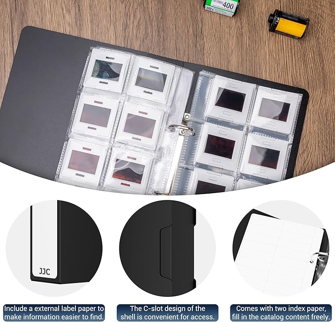 JJC Durable 35mm Film Case with Storage Box Kit for 135 Film Archiving Organization