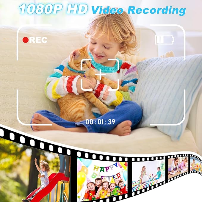Kids Camera Toddler Camera Instant Print, 1080P Video, 32GB SD Card, Childrens Toy Easter Birthday Gifts for Boys Girls 3 4 5 6 7 8 9 10 11 12 Years Old