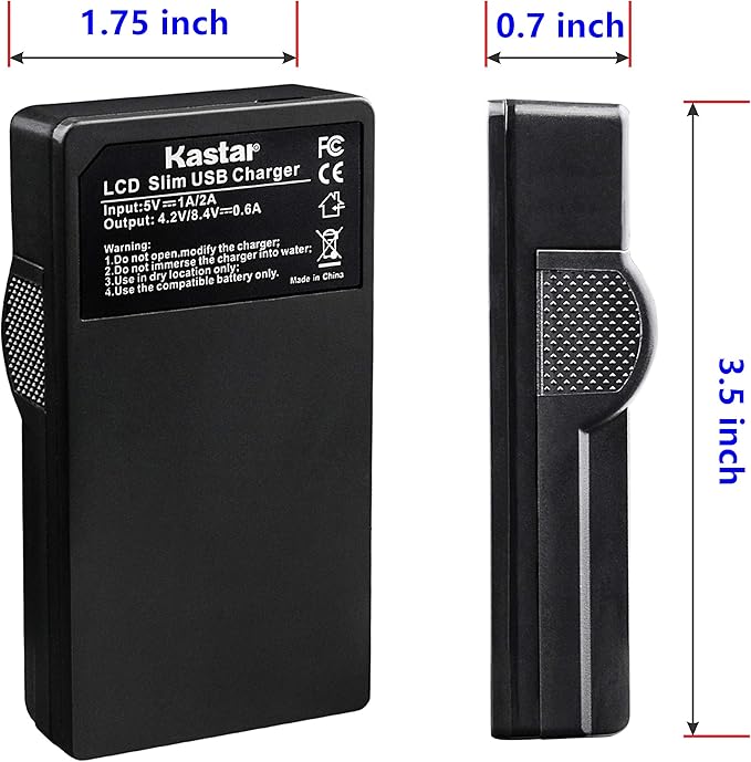 Kastar Battery 2 Pack & Slim LCD USB Charger for Canon BP-808 Canon VIXIA HF G10 G20 M30 M31 M32 M40 M41 M300 M400 S10 S11 S20 S21 S30 S100 S200 HF10 HF11 HF20 HF21 HF100 HF200 HG20 HG21 HG30 XA10