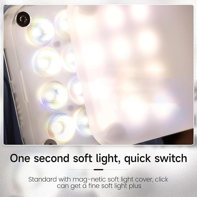 Nanlite Pico Portable LED Fill Light – Full Color RGB, Snap-On Attachment for Phone/Camera Photography, Live Streaming, Video Content Creation (Midnight Blue)
