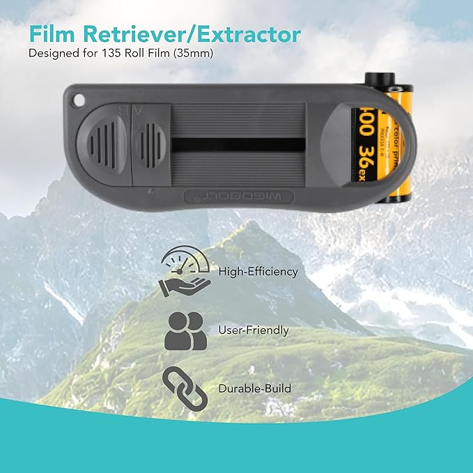 35mm Film Retriever/Extractor with Strap - Durable ABS Construction, Smooth Blades for Scratch-Free Film Retrieval, Easy to Use Film Tool for Photographers, Compact & Portable Film Extractor