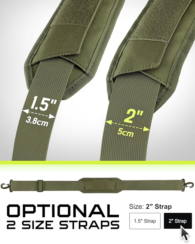 WYNEX Shoulder Strap Pad for Tactical Pouch, Universal Bag Strap with Detachable Thick Pad Single Shoulder Straps Replacement