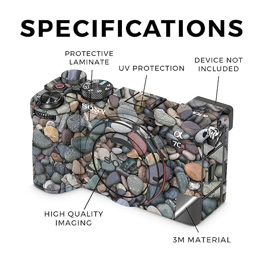 Camera Skin Compatible with Sony Alpha 7CR Camera (2023) - Riverbed - Premium 3M Vinyl Protective Wrap Decal Cover - Easy to Apply | Crafted in The USA by MightySkins