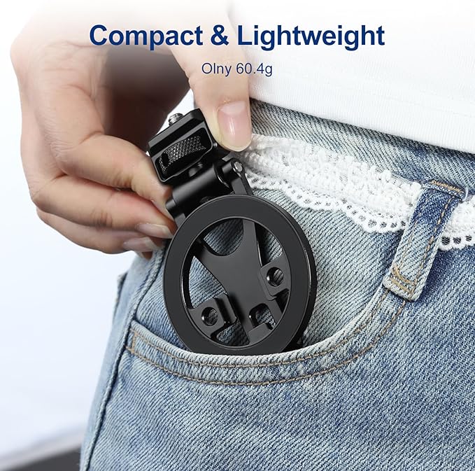 Leftfoto Metal Strong Magnetic Phone Stand with 1/4"-20 ARRI Locating Screw -Adjustable Foldable Holder for iPhone 17 16 15 14 13 12 Pro Max Mini & Magsafe Case,for Vlogging/Video Shooting