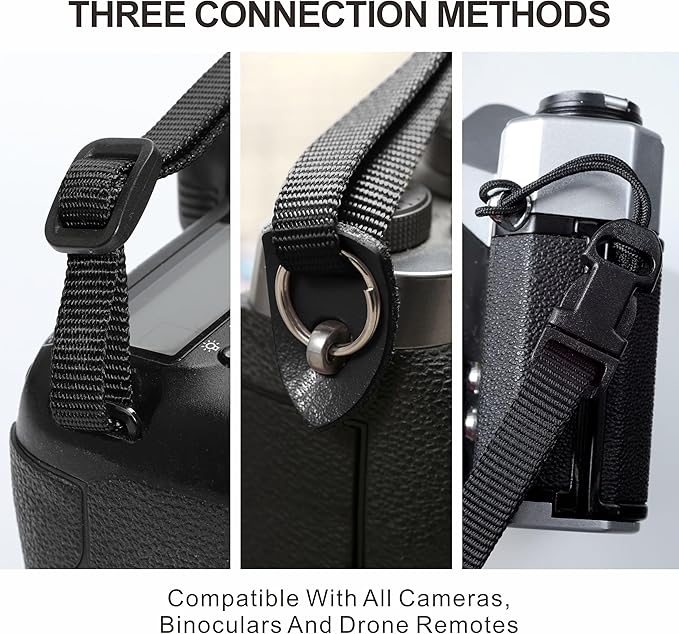 Padwa Lifestyle Black Padded Leather Camera Strap - Full Grain Genuine Cowhide Camera Straps with Gray Thick Skin-friendly Clothing Leather Padded,Soft&Comfort Strap for Long Periods of Photographers